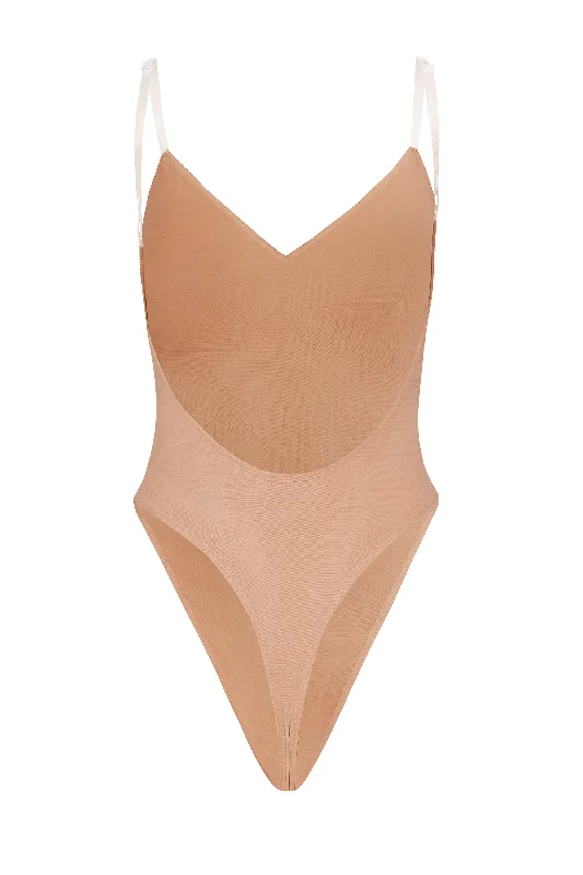 intimates-v-neck-clear-strap-bodysuit-warm-peach