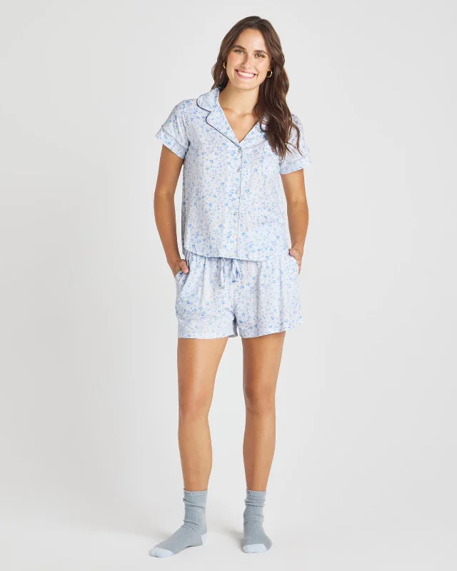 light-blue-floral-notch-collar-short-pj-set