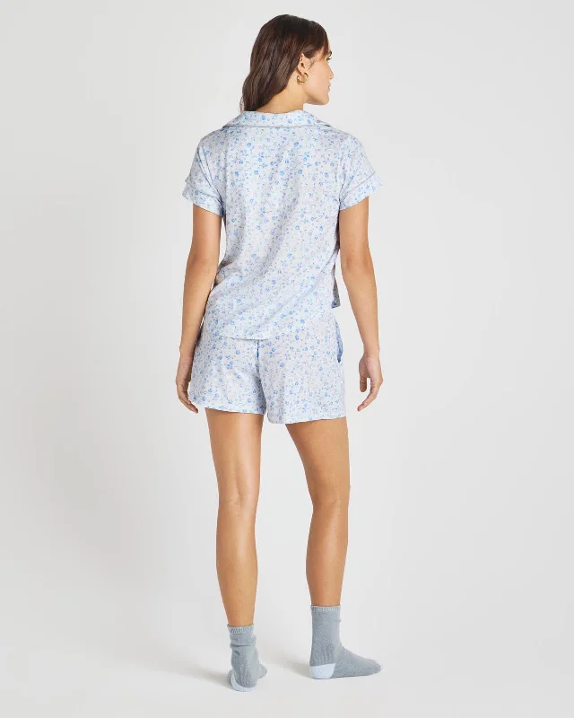 light-blue-floral-notch-collar-short-pj-set