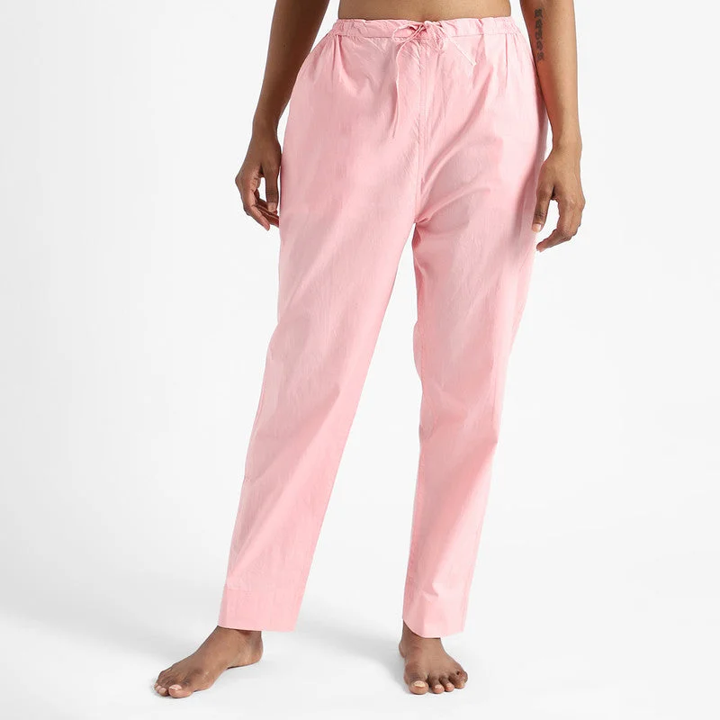 Organic Cotton Women Pants | Slim Fit | Rose Pink