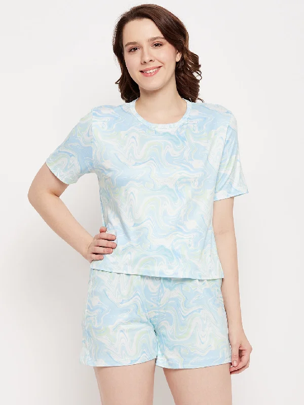 Msecret Skyblue Roundneck  Nightsuit