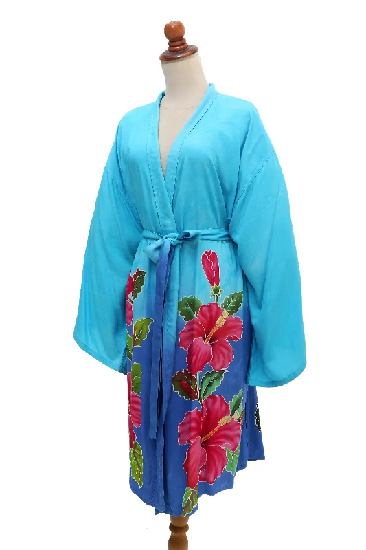 sky-lotus-hand-painted-blue-rayon-robe-from-bali