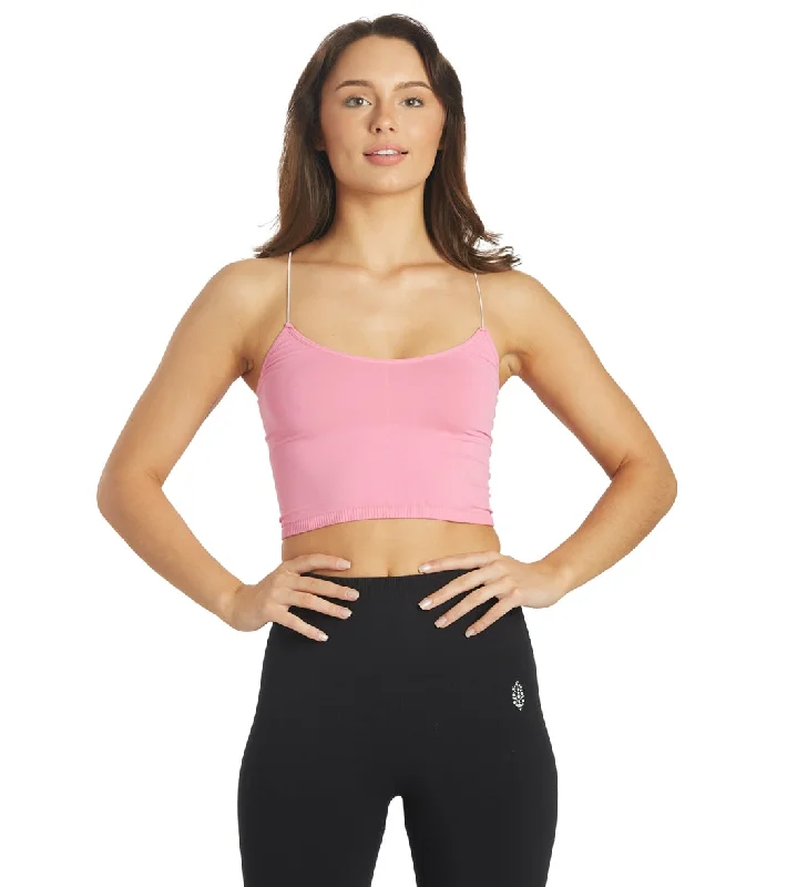 Free People Seamless Skinny Strap Crop Top Aurora