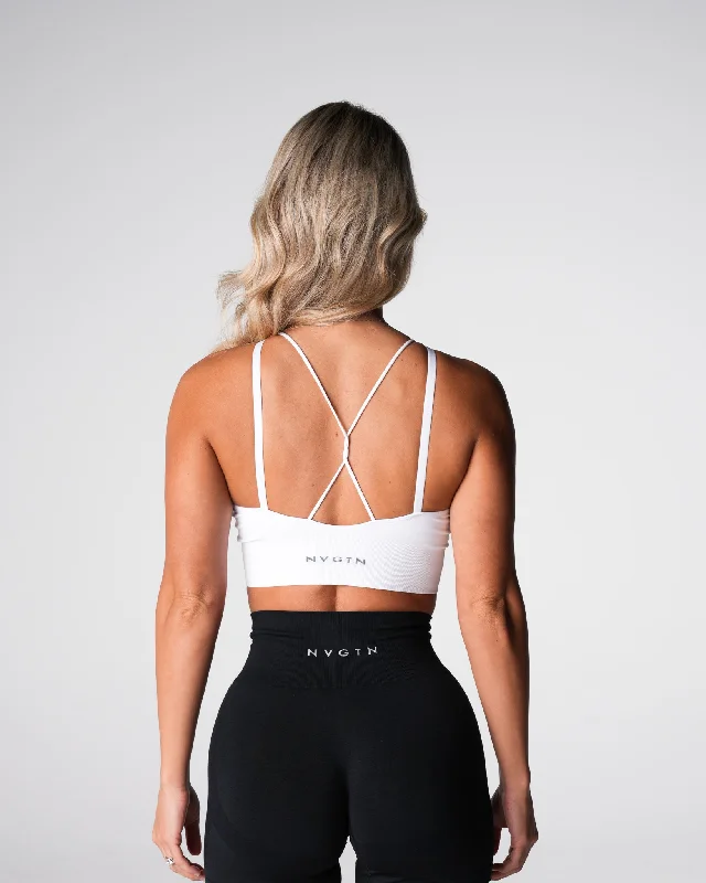 White Strive Seamless Bra