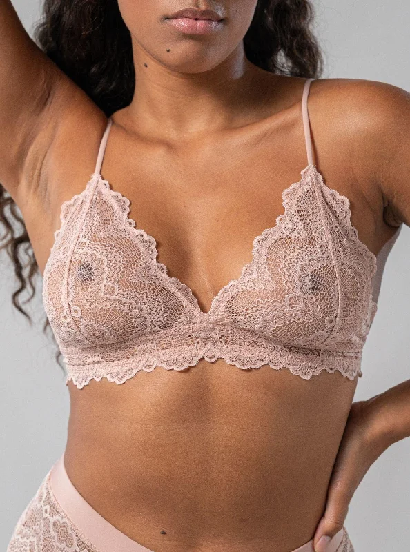 Lace Triangle Bralette 001 - Naked