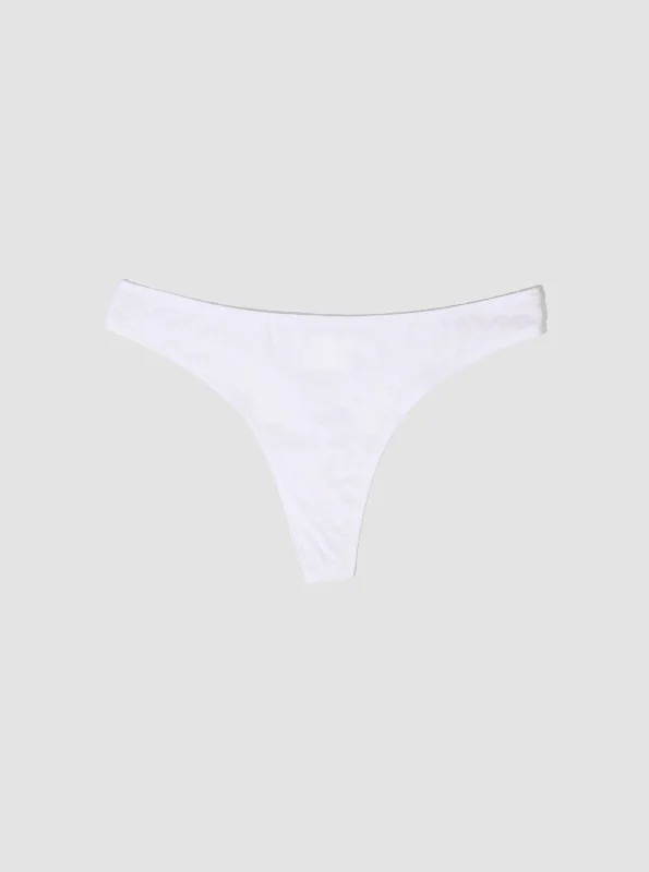 100% Organic Cotton Thong - Chalk