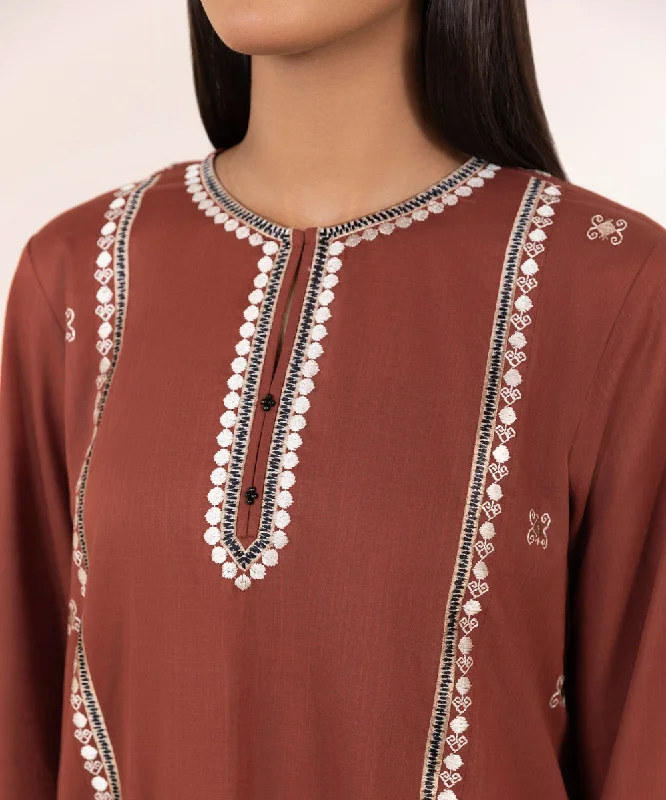 Embroidered Crosshatch Shirt