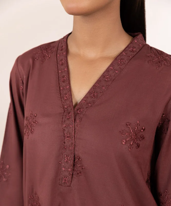 Embroidered Crosshatch Shirt