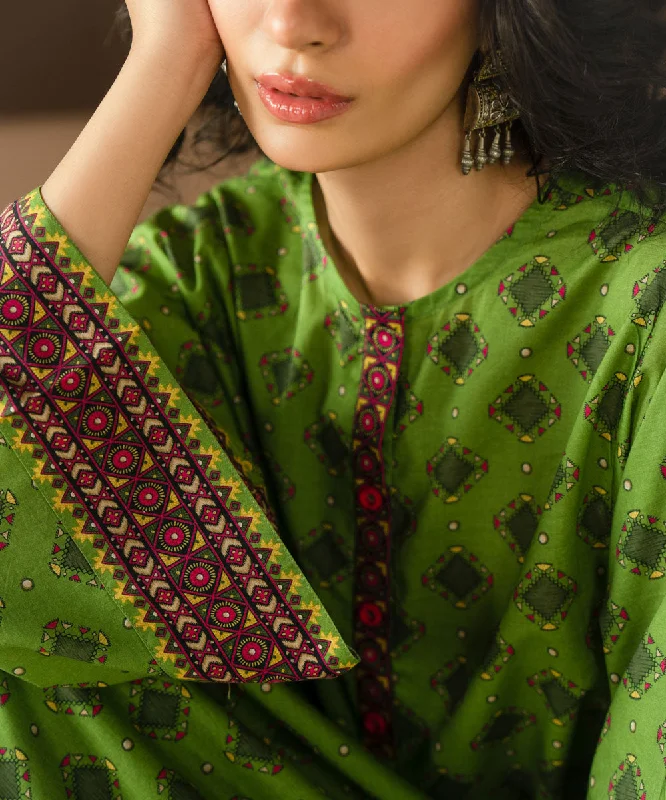 Printed Lawn Flared Shirt