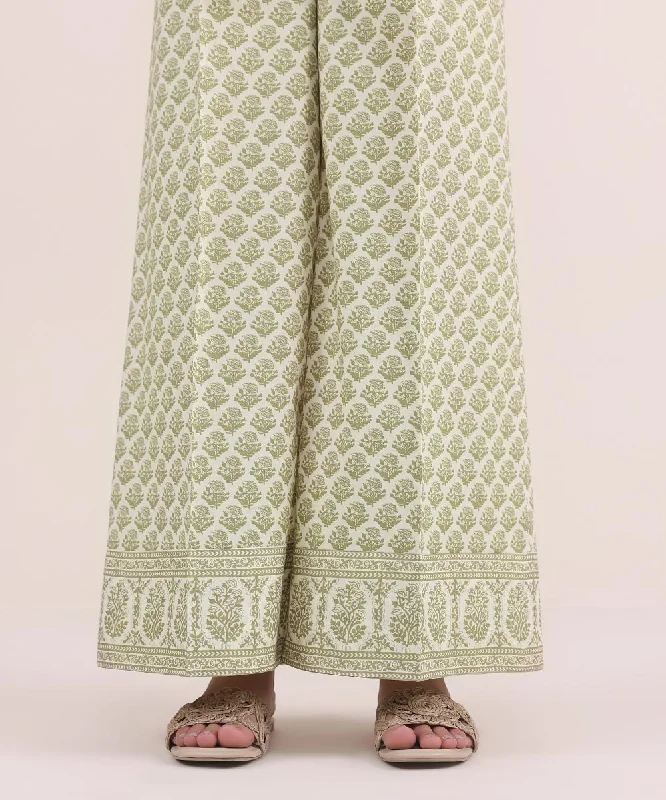 Printed Cambric Flared Pants