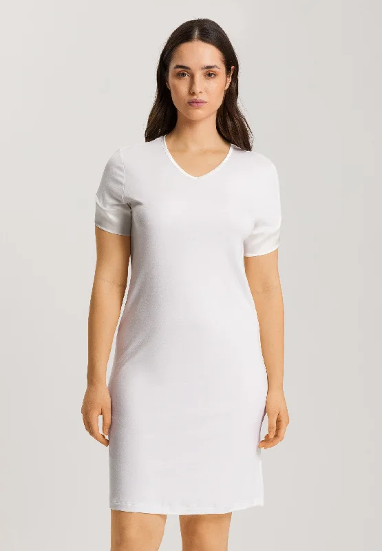 Virginia Short Sleeve Nightgown 100cm | Off White 74874-102