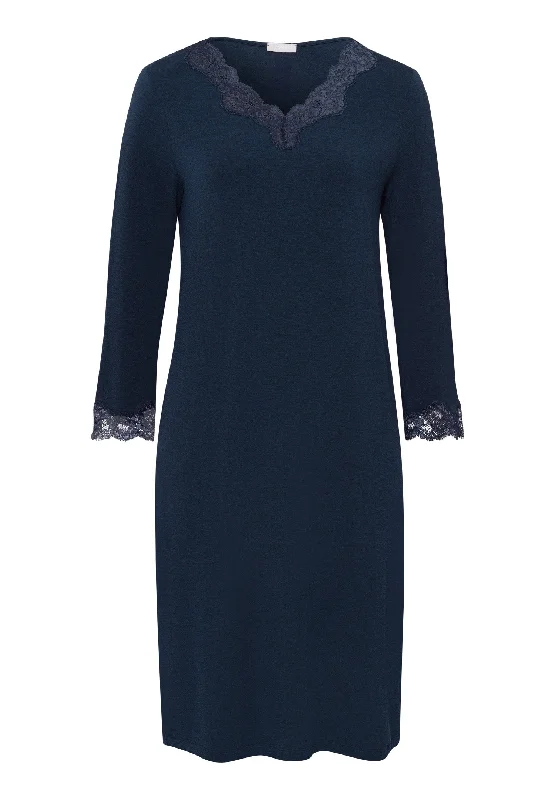 74950 Natural Elegance 3/4 Sleeve Gown Nightdress 100cm - 1610 Deep Navy