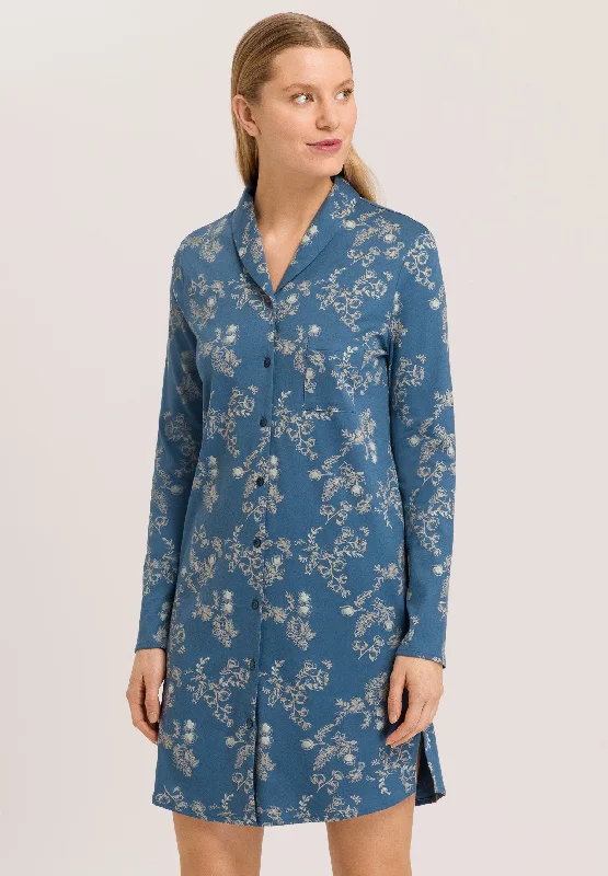 74970 Loungy Nights Long Sleeve Nightgown 90cm - 2393 Winter Botanicals