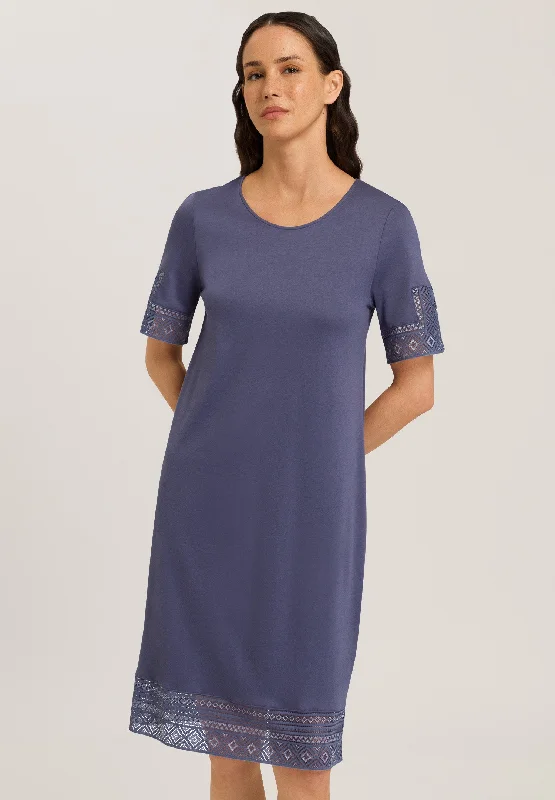 74980 Jona Short Sleeve Nightgown 100cm - 2602 Nightshade