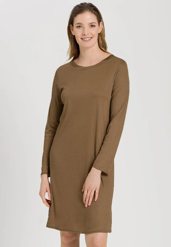 Grand Central Long Sleeve Nightgown 100cm | Walnut 77339-2821