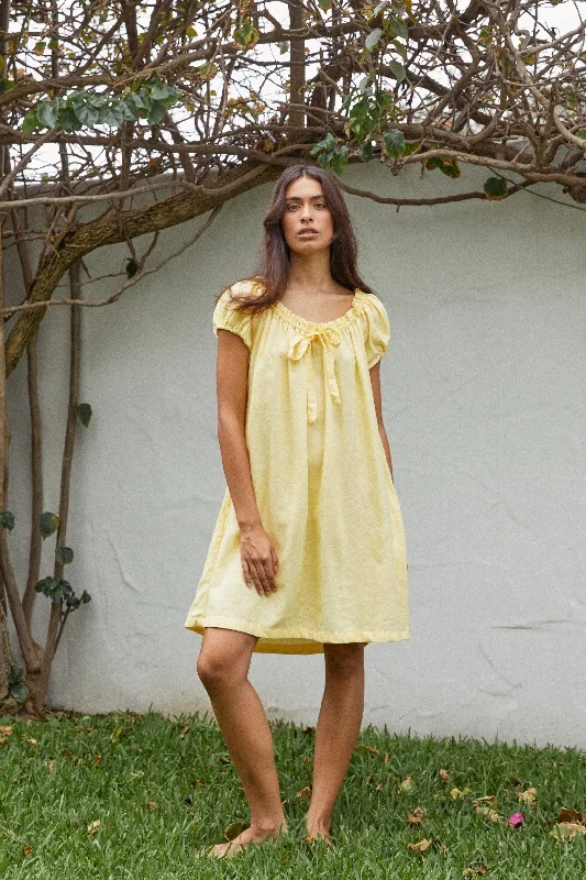 Lily Lounge Dress - Lyocell Linen - Mimosa