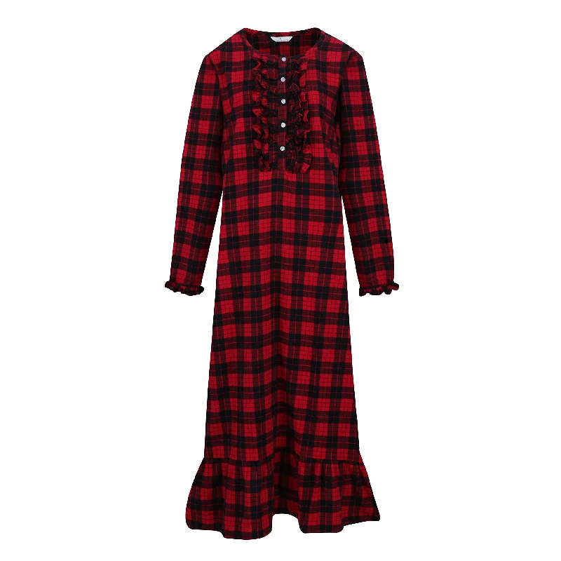 Red Black Tartan Plaid / S