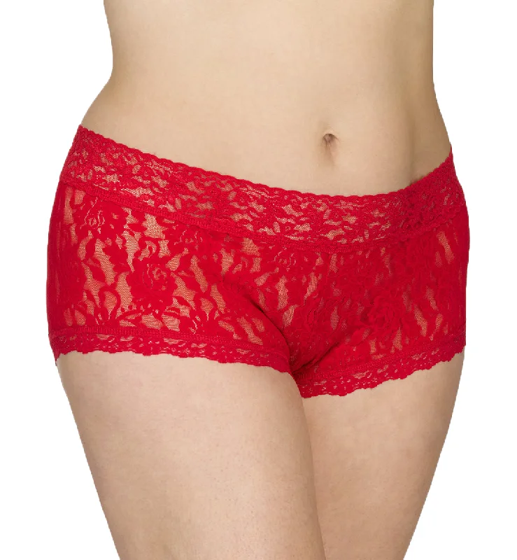 Hanky Panky Signature Lace Wideband Boyshort PLUS (481281X) - Red