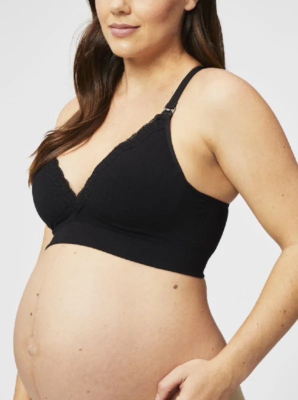 Cake Maternity Tutti Frutti Bamboo Nursing Black Bra