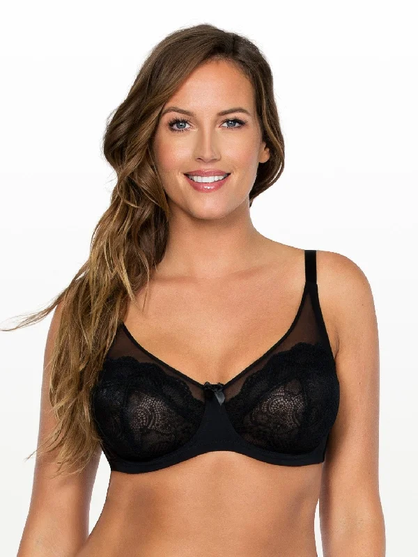 Carole Unlined Wire Bra - Black - 3102