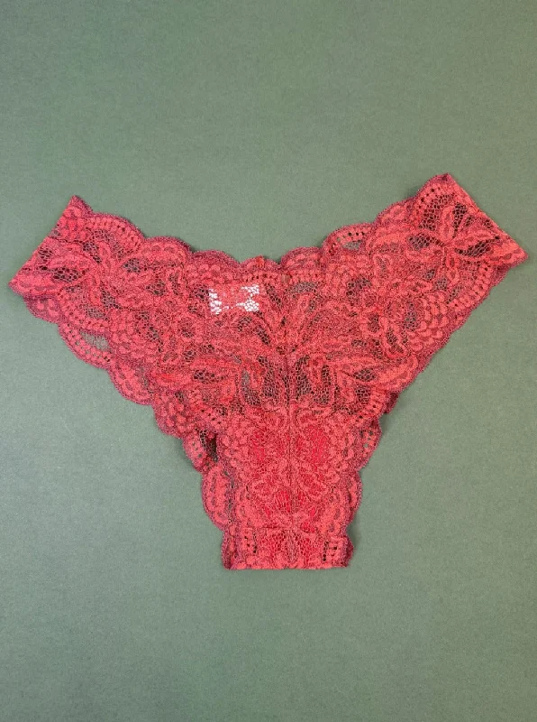 Clo: Fortuna Lace Cheeky Boyshort - Chili Pepper