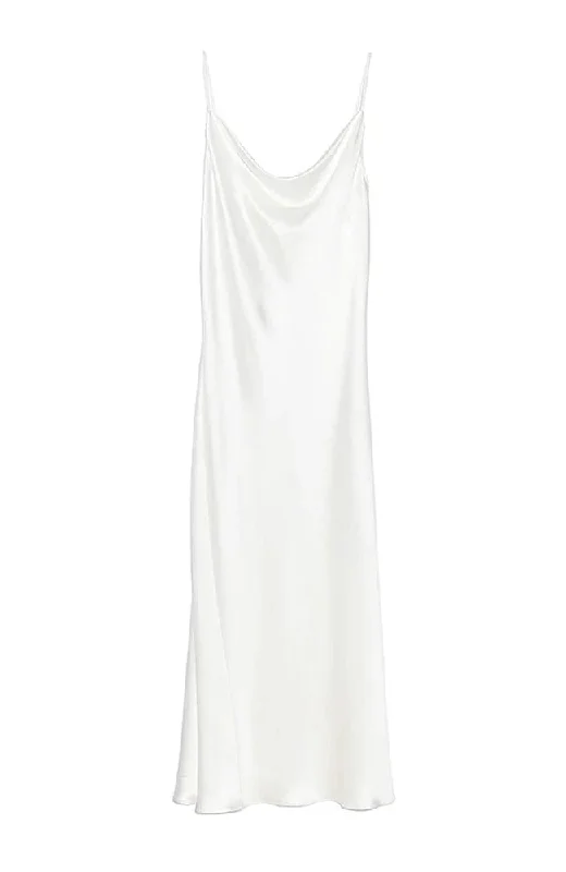 Cowl Neck Long Slip Dress