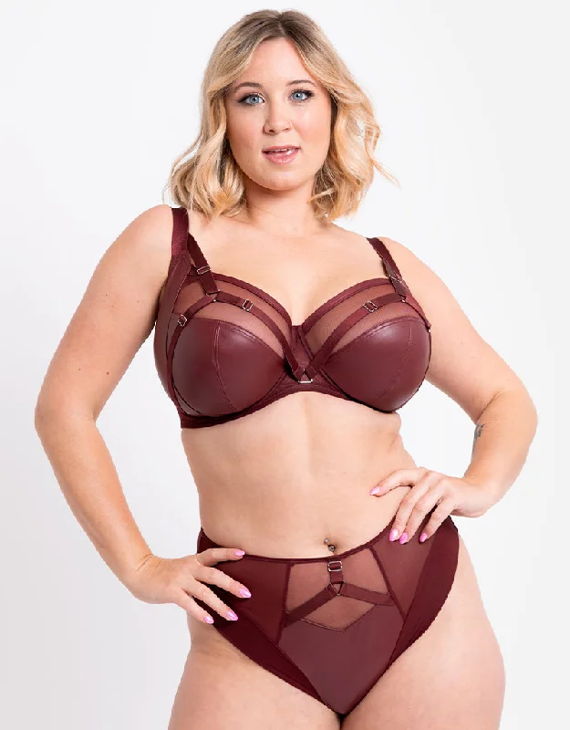 Curvy Kate Enclose Balcony Side Support Bra Oxblood