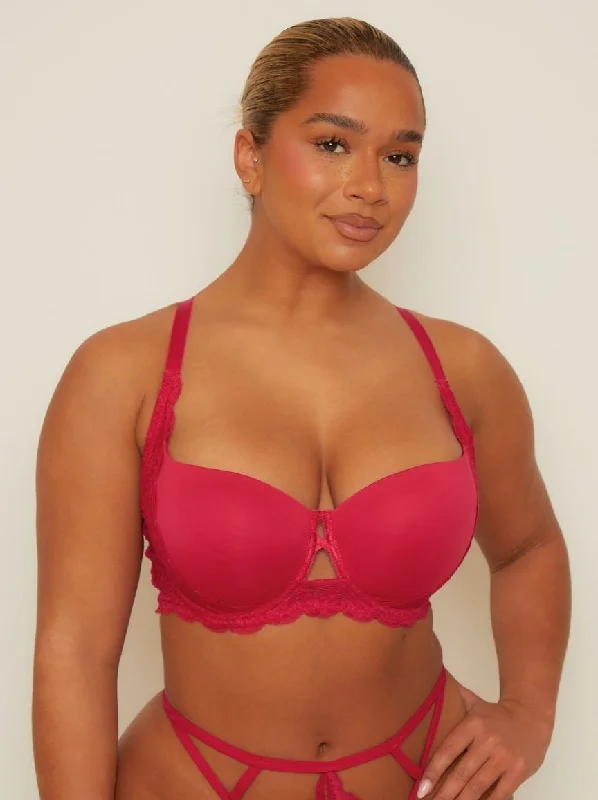 Daley Lace Bra : Very Cherry