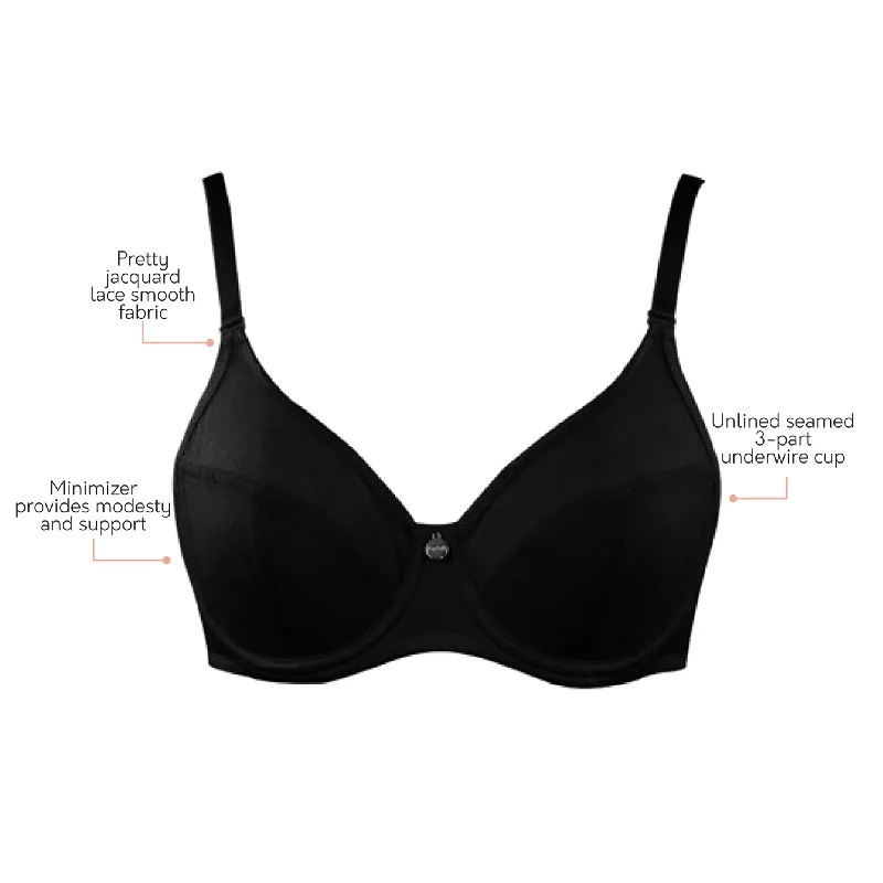 Enora Minimizer Bra - Black - P5272