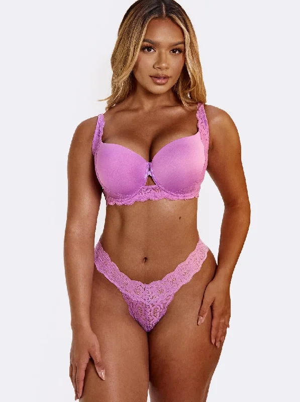 Daley Lace Bra : Amethyst Orchid