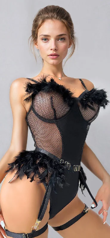 Fine Feather Garter Teddy