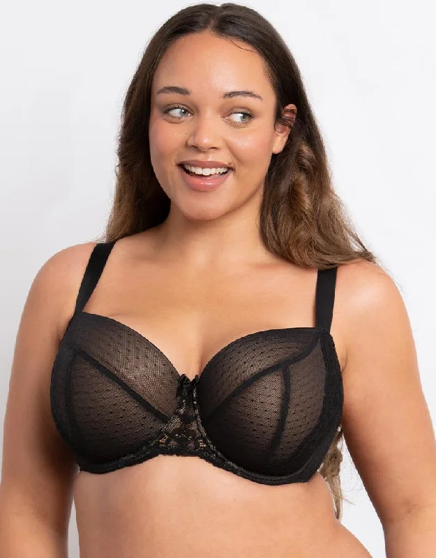 Flirtelle Eve Padded Balcony Bra Black/Latte