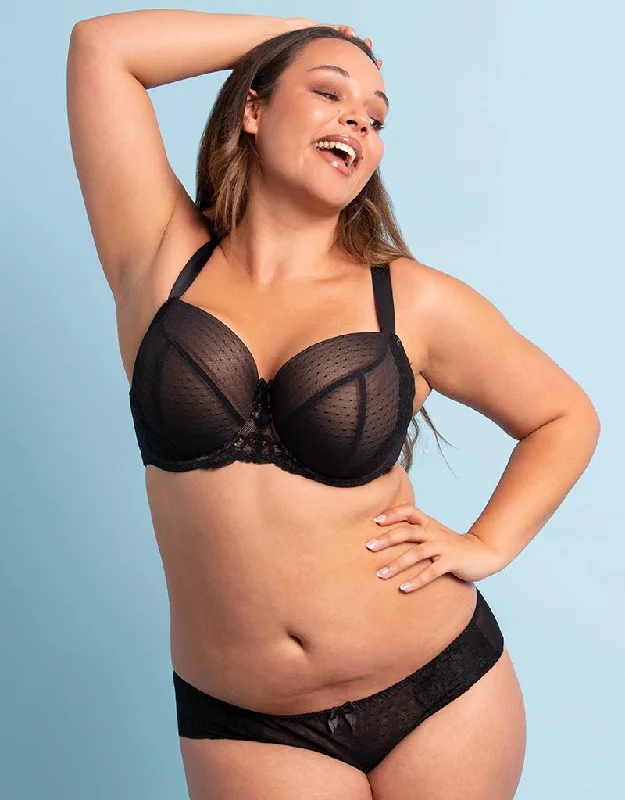 Flirtelle Eve Padded Balcony Bra Black/Latte