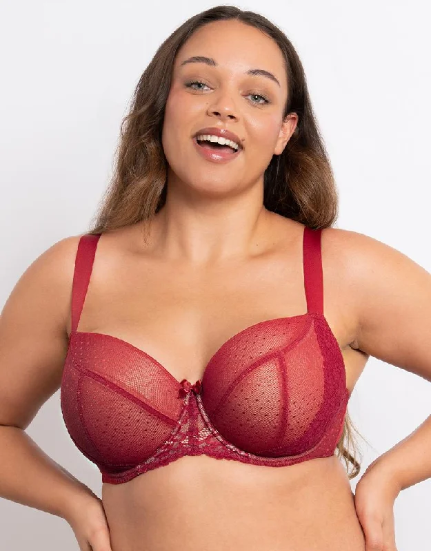 Flirtelle Eve Padded Balcony Bra Rouge/Latte