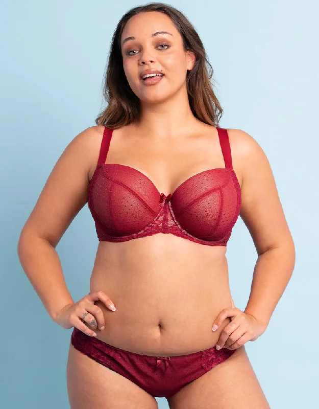 Flirtelle Eve Padded Balcony Bra Rouge/Latte