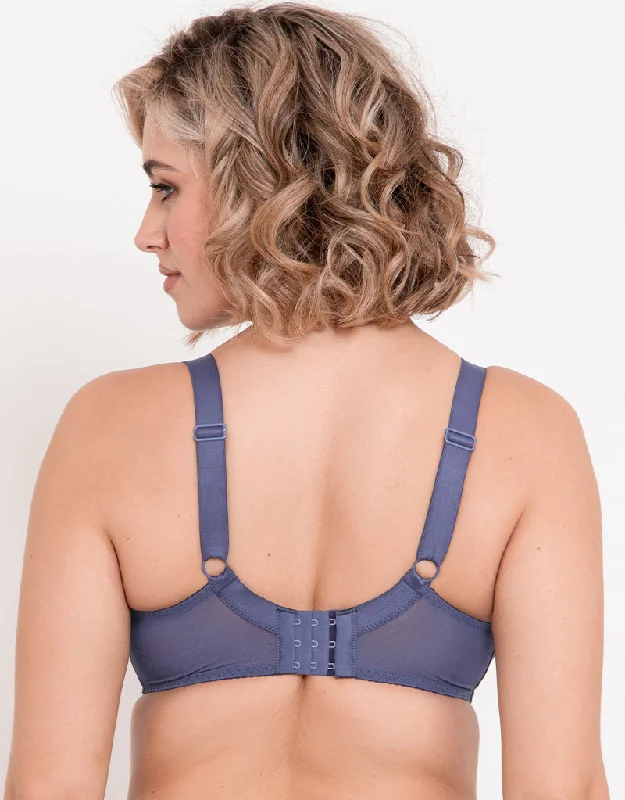 Flirtelle Swirl Balcony Bra Denim Blue