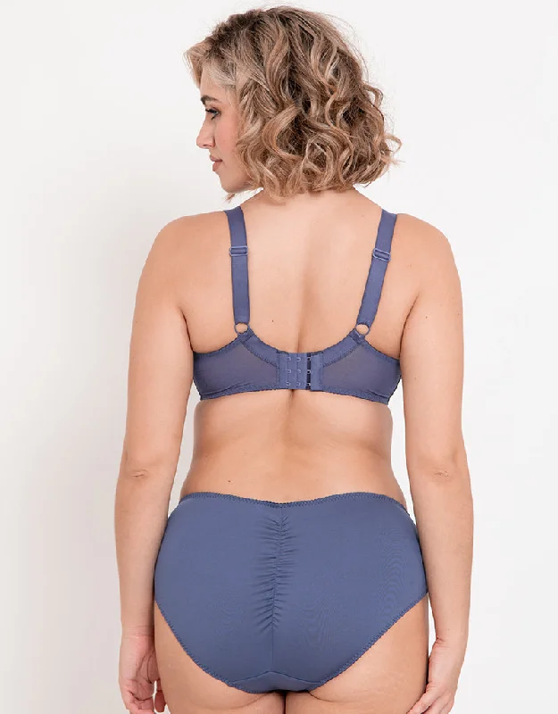 Flirtelle Swirl Balcony Bra Denim Blue