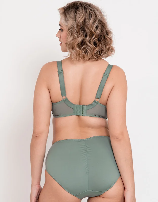 Flirtelle Swirl Balcony Bra Sage Green