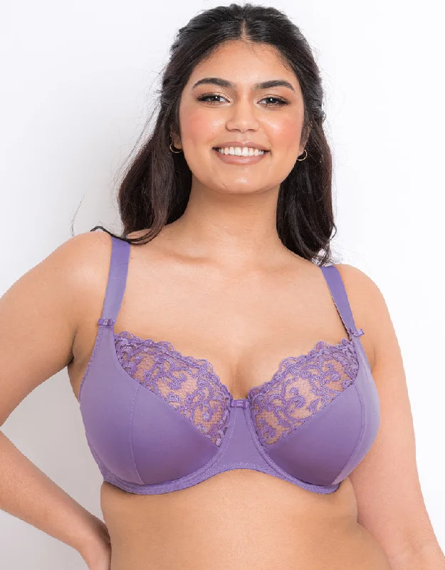 Flirtelle Swirl Balcony Bra Violet