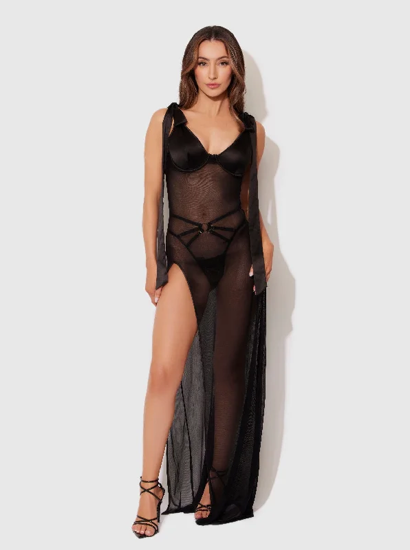 Melrose Satin & Sheer Maxi