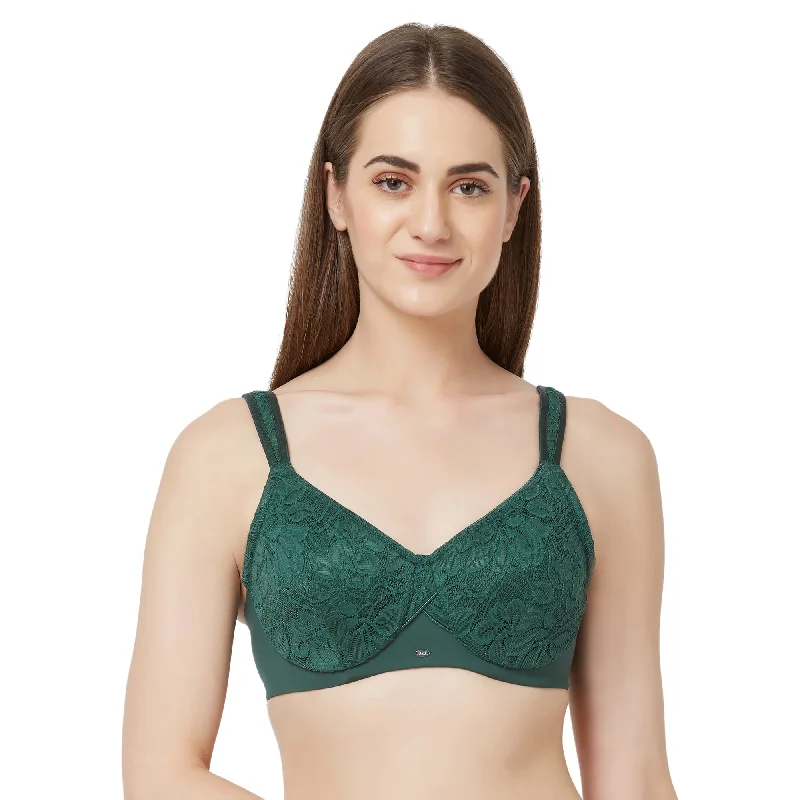 Full Coverage Non Padded Wired Lace Bra - FB-610