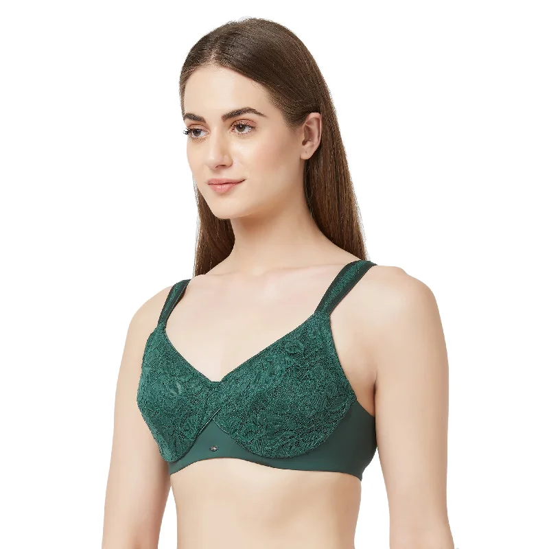 Full Coverage Non Padded Wired Lace Bra - FB-610