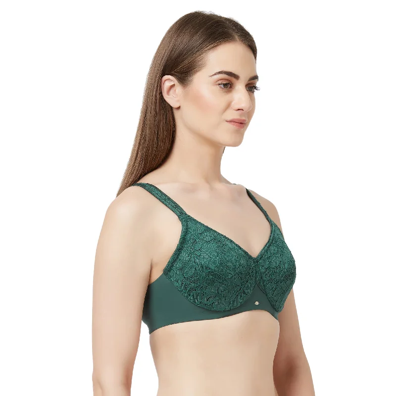 Full Coverage Non Padded Wired Lace Bra - FB-610