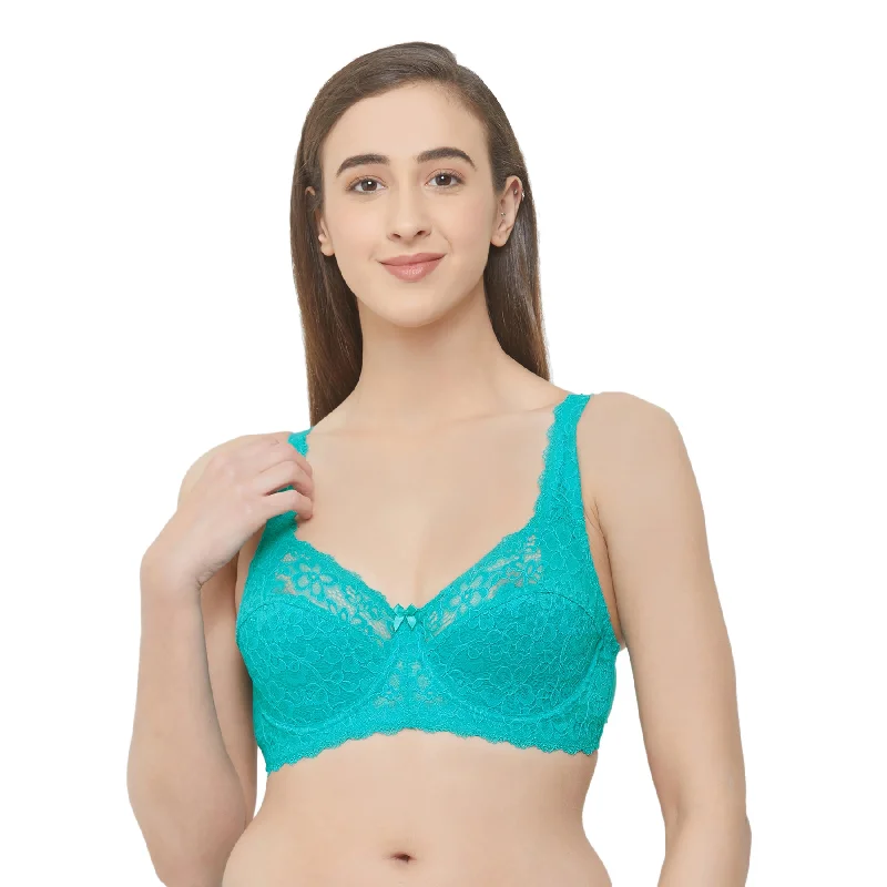 Full Coverage Non Padded Wired Lace Bra- FB-611