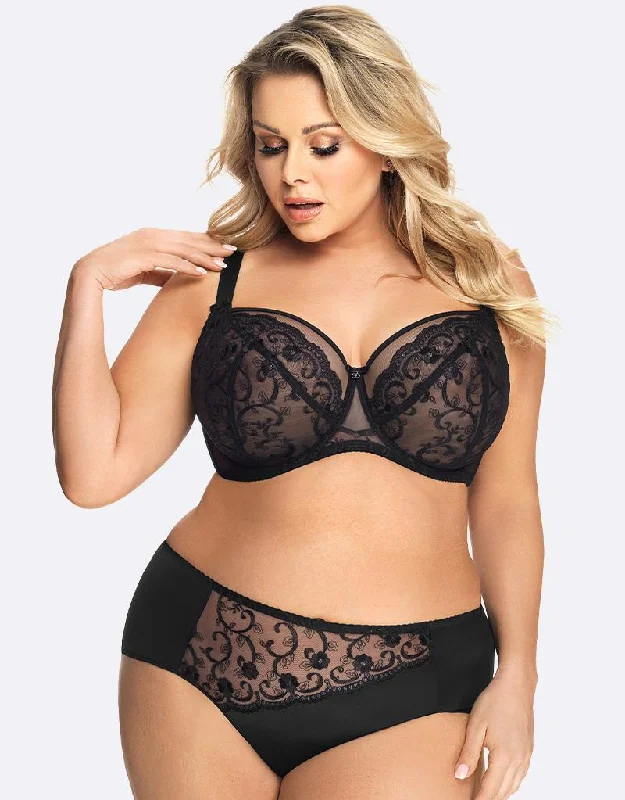 Gorsenia Roma Balconette Bra Black