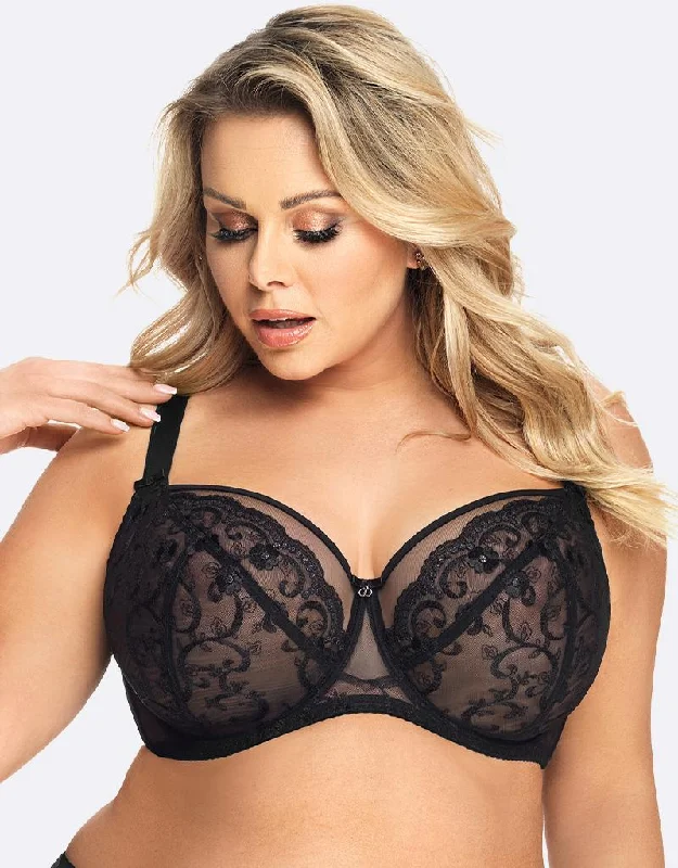 Gorsenia Roma Balconette Bra Black