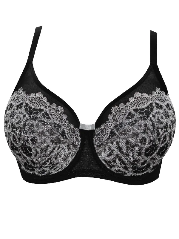 Lulu Underwire Bra - Black w Pewter - P5612