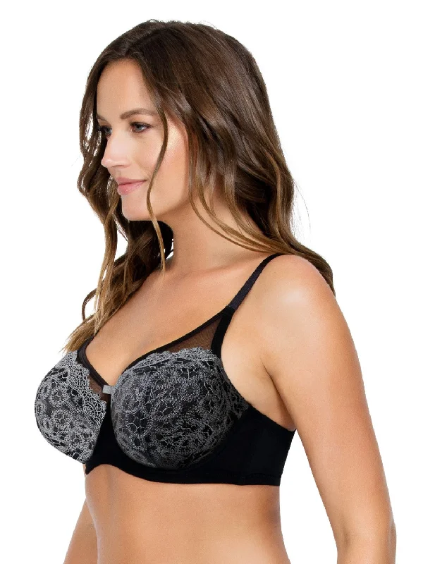 Lulu Underwire Bra - Black w Pewter - P5612