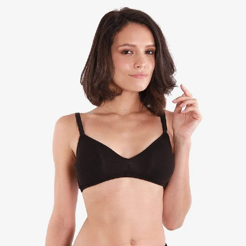 Macy Bamboo Black Nursing Bra