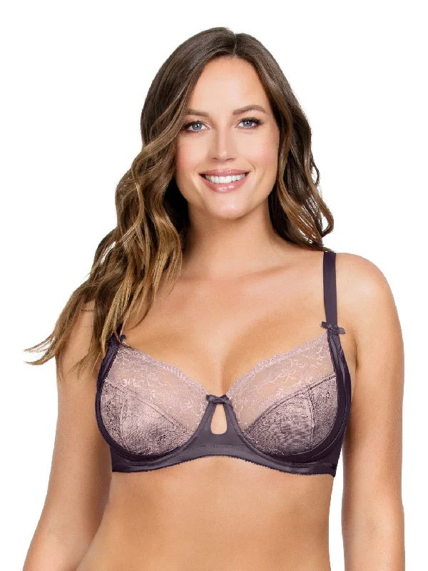 Mariela Unlined Wire Bra - Plum w Nostalgia Rose - P5582